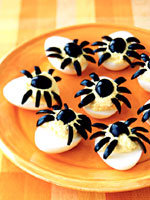 Spidery Deviled Eggs